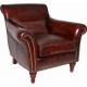 Luxusní kožené Chesterfield křeslo SOKRATES